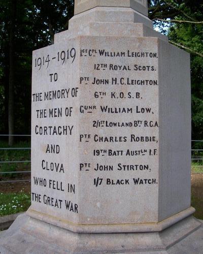 Cortachy war memorial 3
