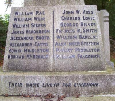 Maryculter WW1 memorial