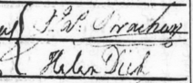 signatures of James Strachan and Helen Campbell or Dick