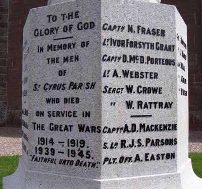 War memorial sides one and two