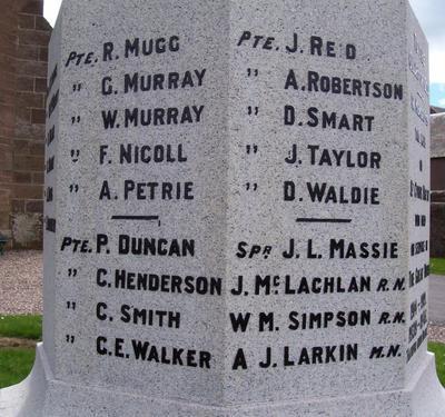 War memorial sides seven and eight