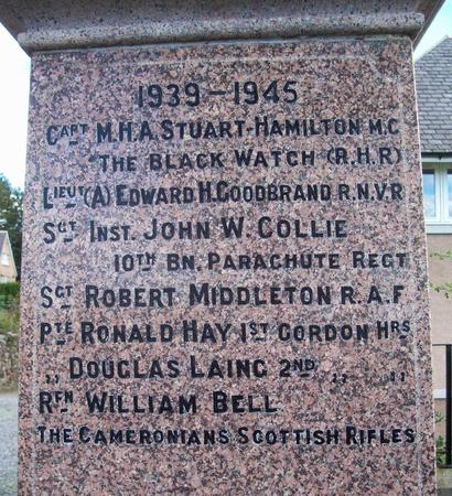 Strachan WW2 memorial