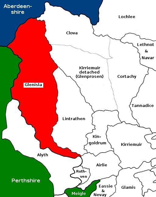 map of Glenisla